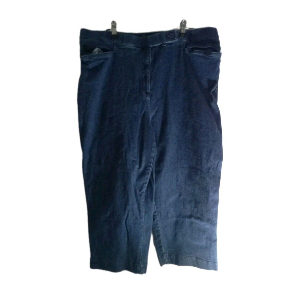 Women's Westbound Essentials Blue Denim Jeans Capri Cropped Size 18 37x24